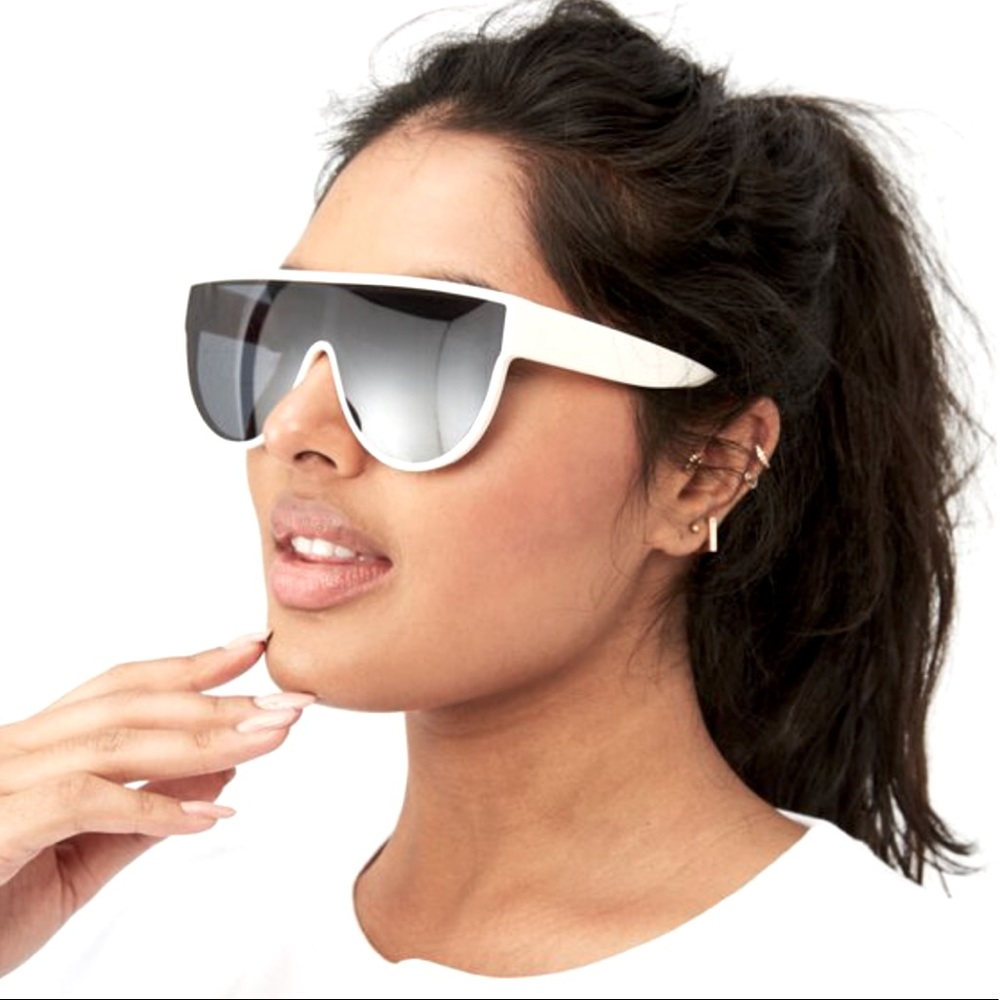 New on the run shield sunglasses cotton on white